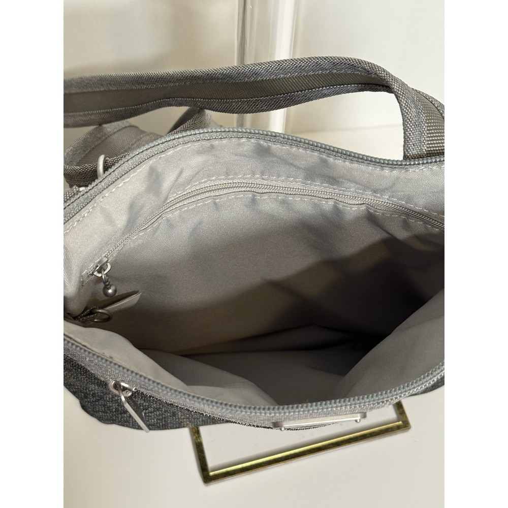 Baggallini Crossbody Grey Travel Purse Nylon - Picture 7 of 8